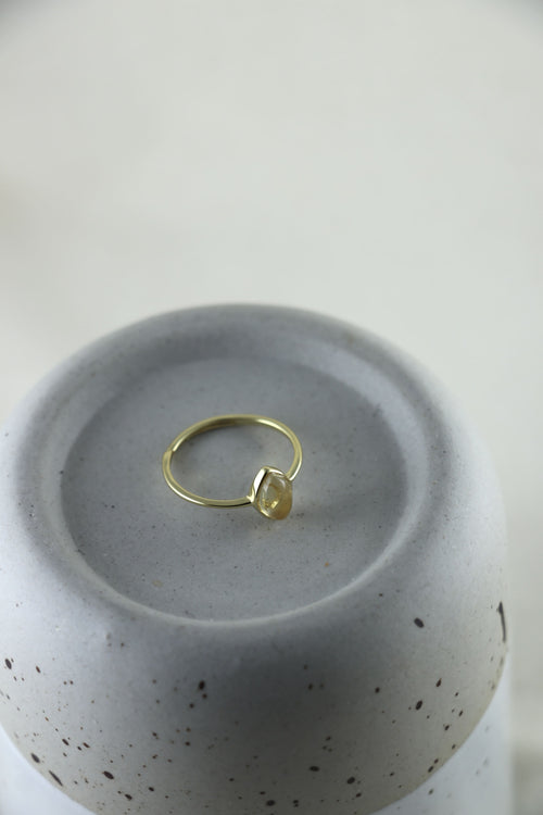I AM whole - Citrin Ring Drop