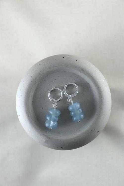 I AM clear - Orecchini Acquamarina Argento