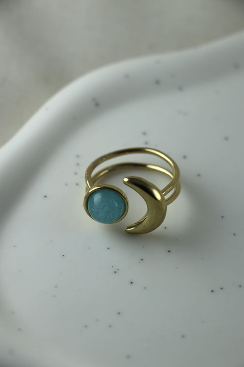 I AM confident - Amazonit Ring Mond