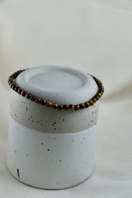 I AM brave - Bracelet de cheville Œil de Tigre