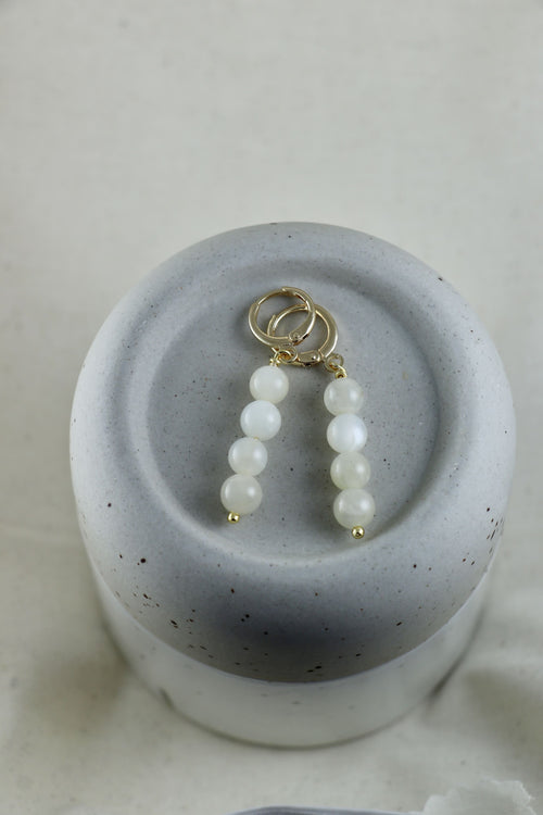 I AM feminine - Boucles d’oreilles Pierre de Lune 4 perles