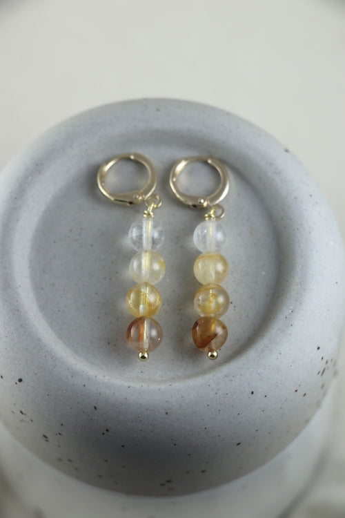 I AM a master healer - Boucles d’oreilles Golden Healer 4 perles