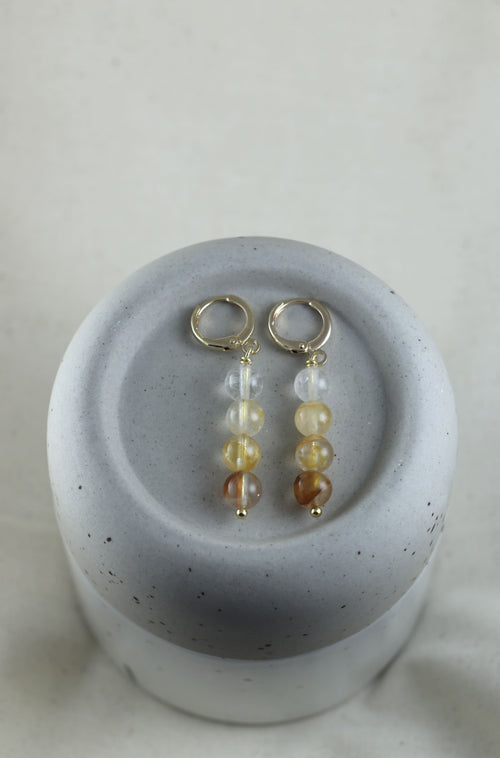 I AM a master healer - Boucles d’oreilles Golden Healer 4 perles