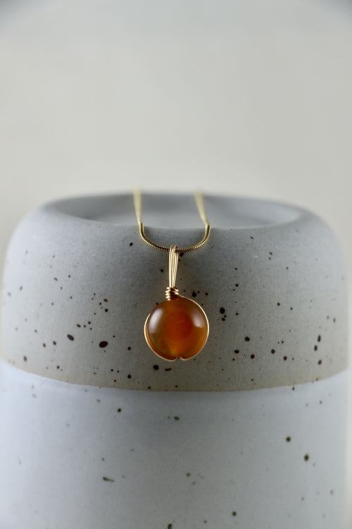 I AM unstoppable - Karneol Halskette Kugel