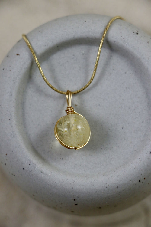 I AM whole - Collier boule en citrine