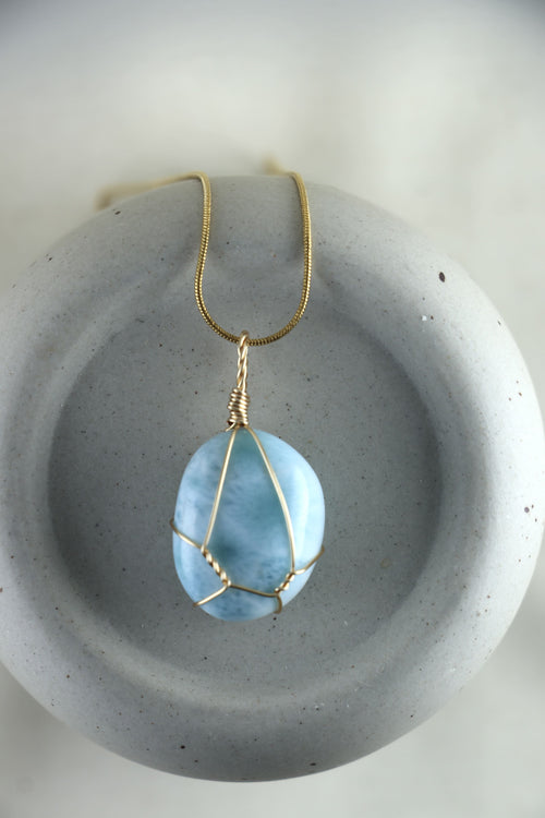 I AM inspired - Larimar Halskette Einzelstück 4