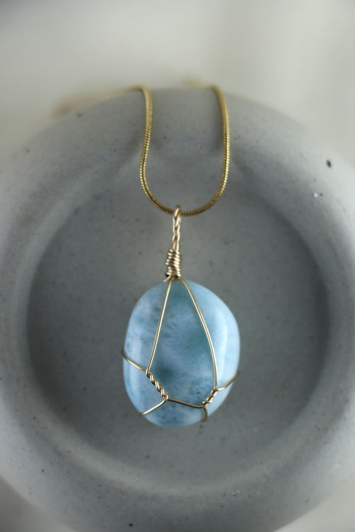 I AM inspired - Larimar Halskette Einzelstück 4