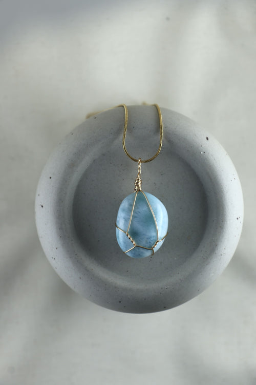 I AM inspired - Larimar Halskette Einzelstück 4