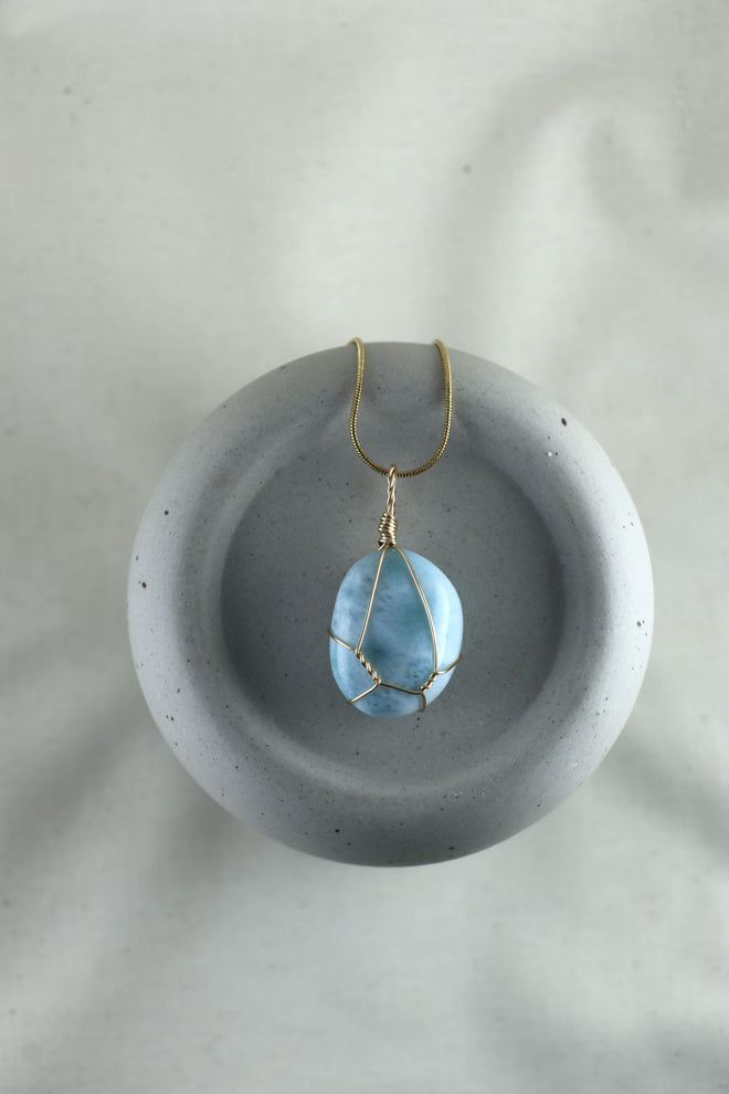 I AM inspired - Larimar Halskette Einzelstück 4