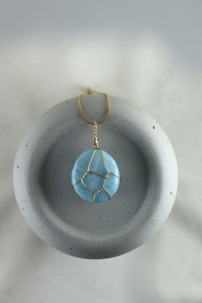 I AM inspired - Larimar Halskette Einzelstück 5