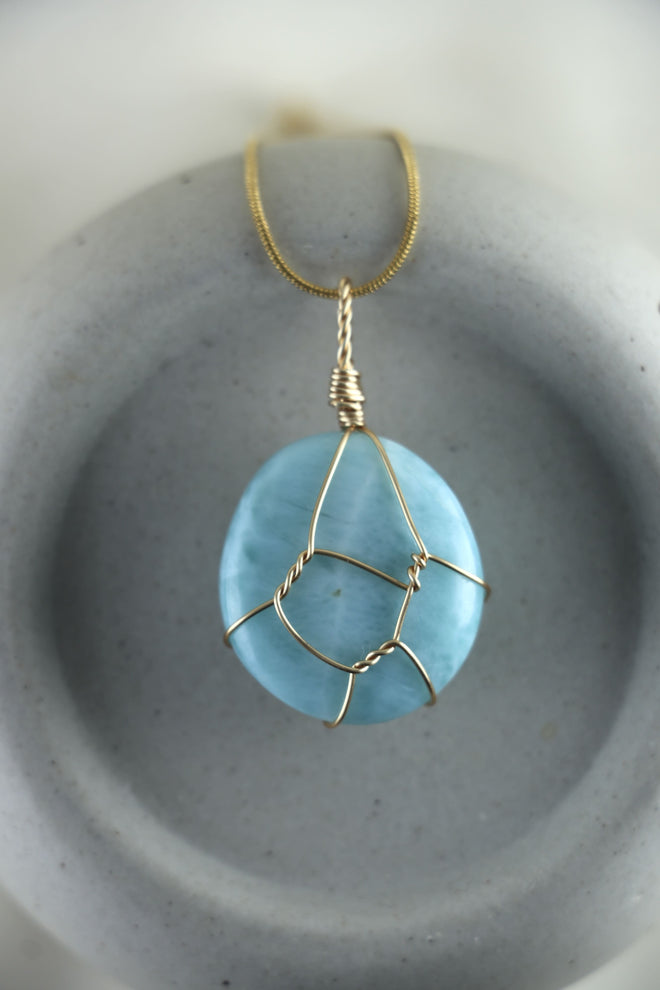 I AM inspired - Larimar Halskette Einzelstück 5