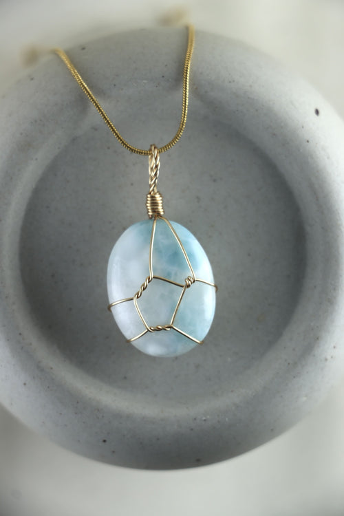I AM inspired - Larimar Halskette Einzelstück 6