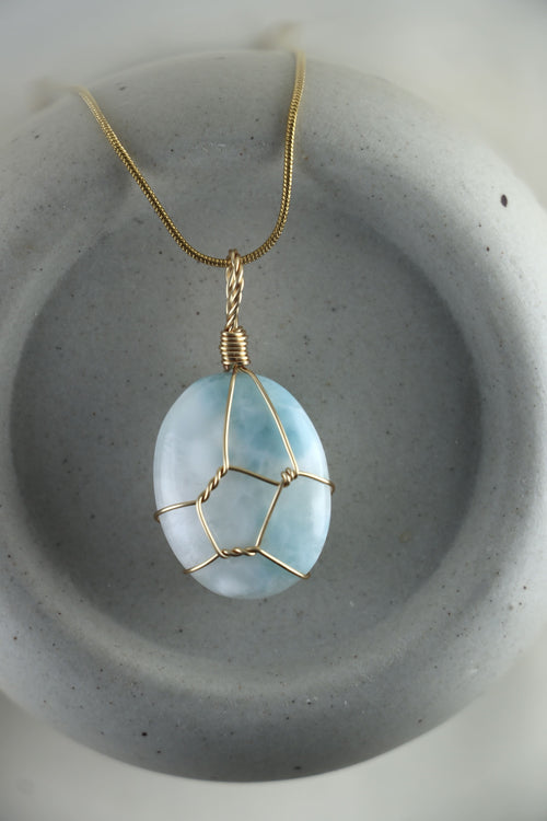 I AM inspired - Larimar Halskette Einzelstück 6