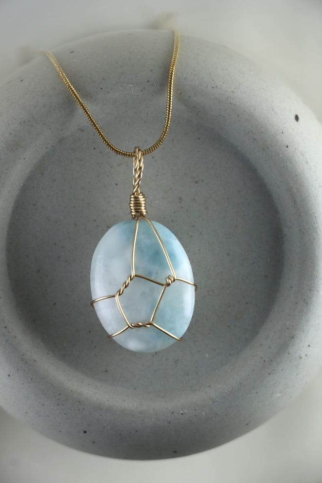 I AM inspired - Larimar Halskette Einzelstück 6