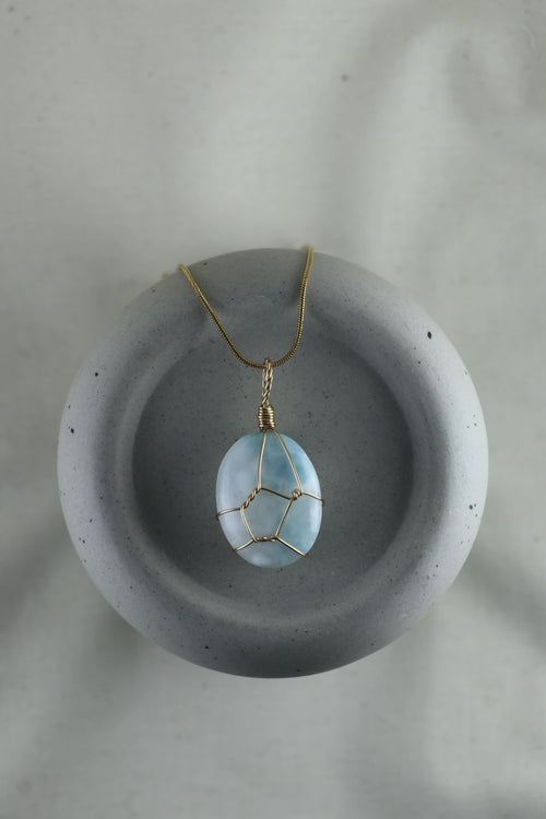 I AM inspired - Larimar Halskette Einzelstück 6