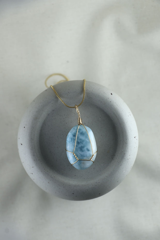 I AM inspired - Larimar Halskette Einzelstück 1