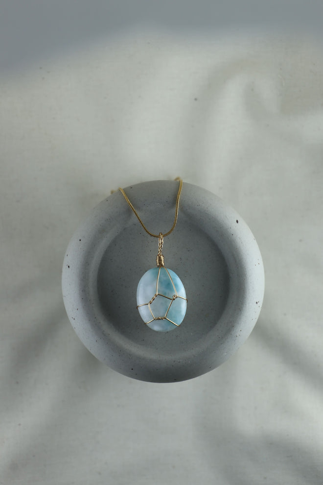 I AM inspired - Larimar Halskette Einzelstück 6