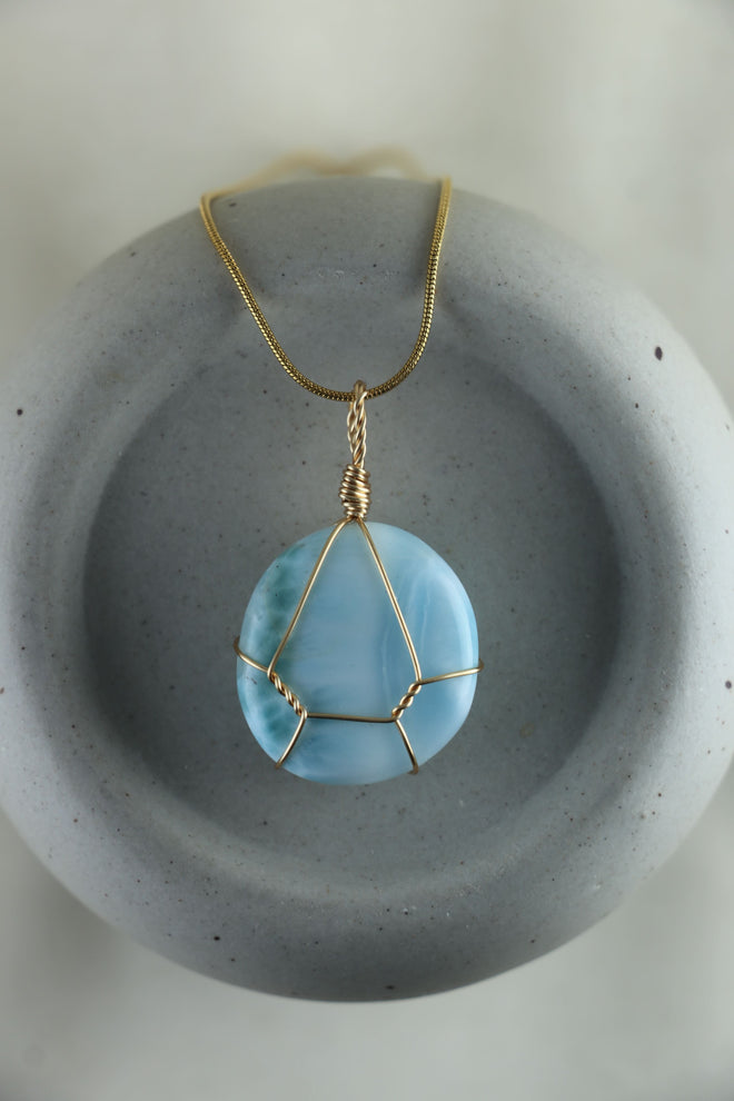 I AM inspired - Larimar Halskette Einzelstück 7