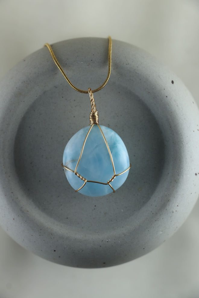 I AM inspired - Larimar Halskette Einzelstück 8