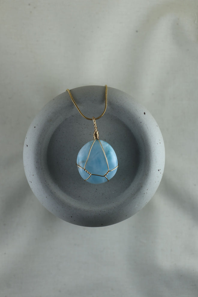 I AM inspired - Larimar Halskette Einzelstück 8