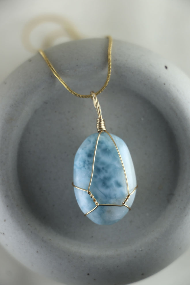 I AM inspired - Larimar Halskette Einzelstück 1