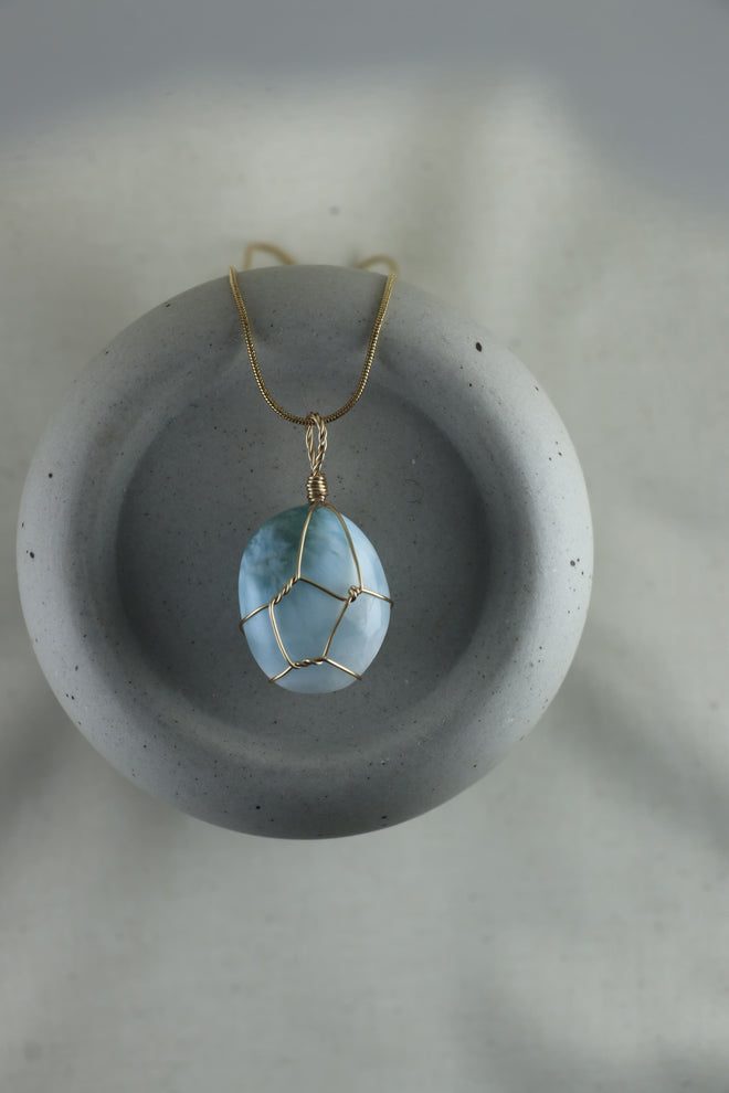 I AM inspired - Larimar Halskette Einzelstück 2