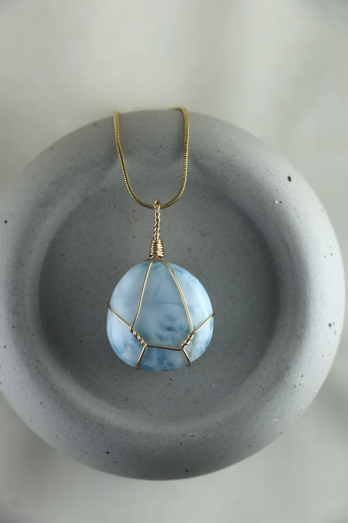 I AM inspired - Larimar Halskette Einzelstück 3