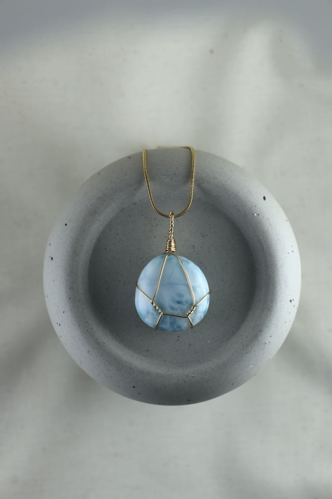 I AM inspired - Larimar Halskette Einzelstück 3