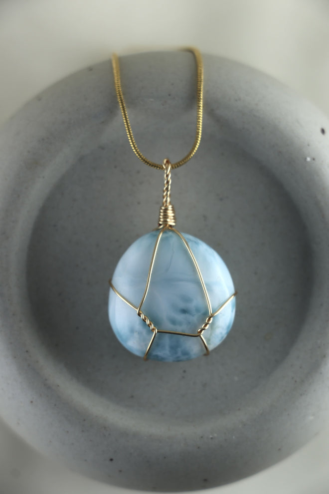 I AM inspired - Larimar Halskette Einzelstück 3