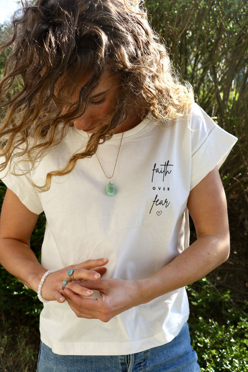 Mantra T-Shirt "faith over fear"