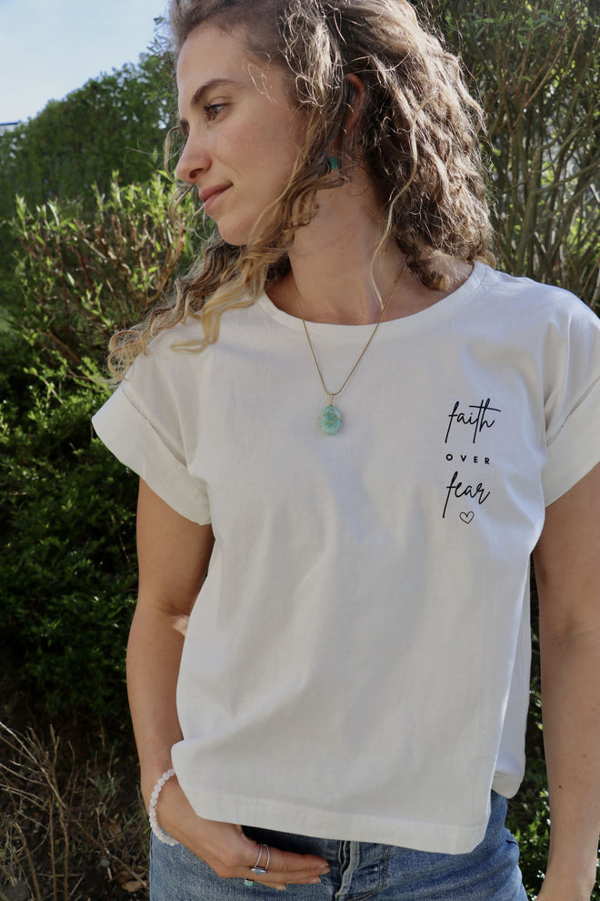 Mantra T-Shirt "faith over fear"