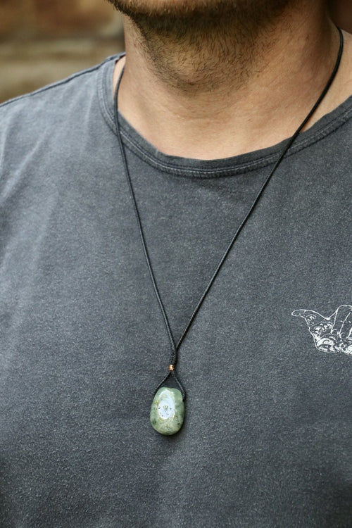 I AM intuitive - Prehnit Halskette Man - My Store